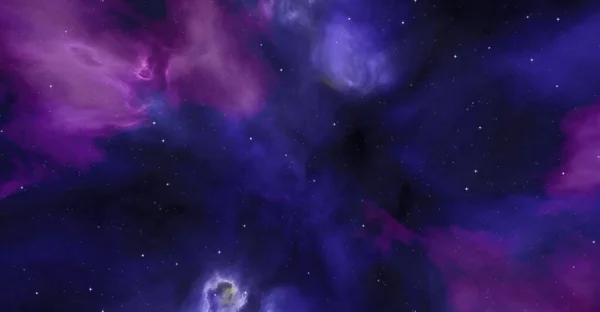 Galaxy Space Nebula Banner Background Illustration — ストック写真
