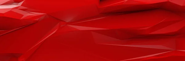 Ένα Κόκκινο Χαμηλό Poly Banner Φόντου Απεικόνιση — Φωτογραφία Αρχείου