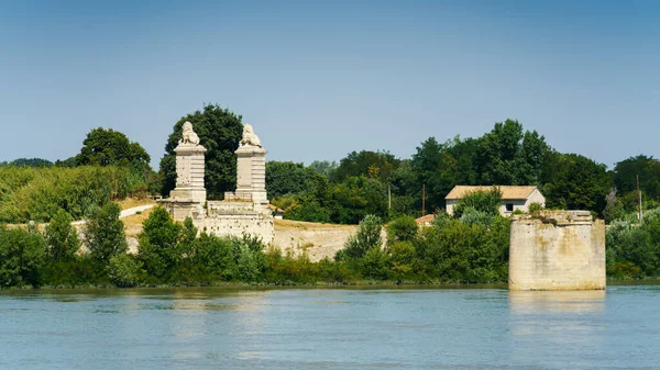Obraz Arles Francji Rzeką Rhone — Zdjęcie stockowe