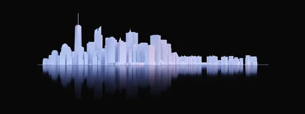 Nova Iorque Manhattan Skyline Ilustração — Fotografia de Stock