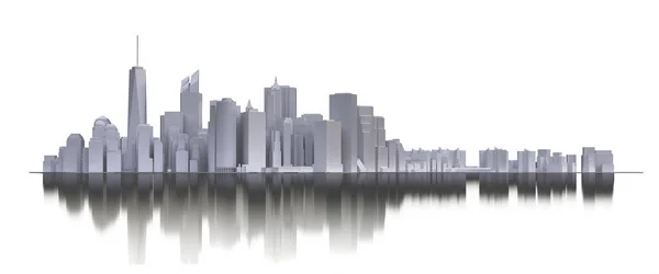 Nova Iorque Manhattan Skyline Ilustração — Fotografia de Stock