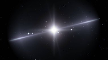 Bir yıldız alanı ışık fenomeninin çizimi