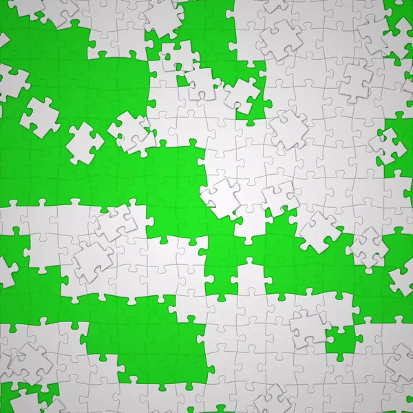 Fehér Zöld Kirakós Textúra Háttér Illusztráció Stock Kép