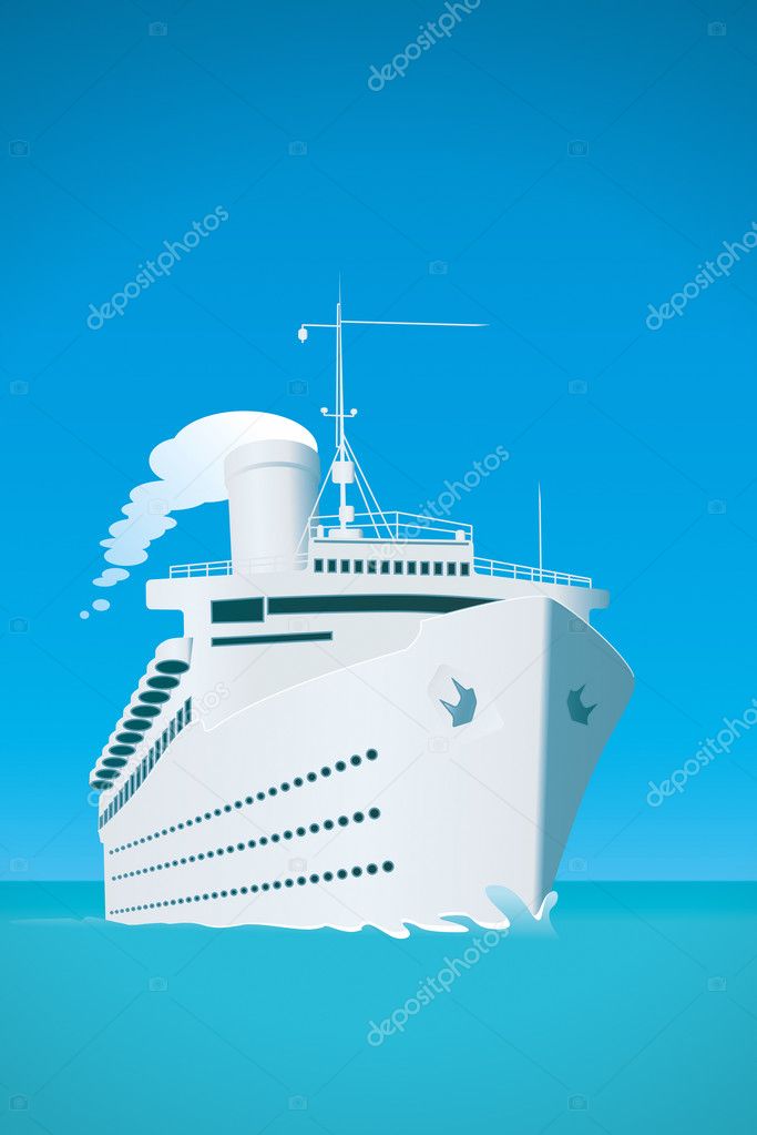 white cruise ship