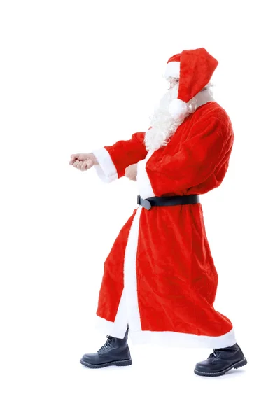 Papai Noel puxar — Fotografia de Stock