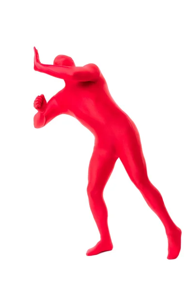 Mężczyzna w czerwonym kolorze ciała — Zdjęcie stockowe