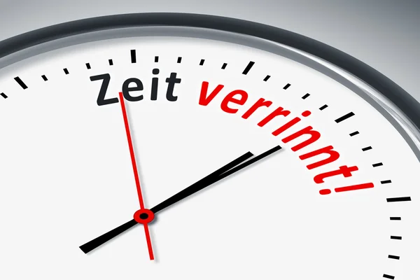 Uhr mit Text — Stockfoto