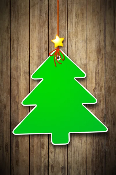 Christmas tree tag — Stock Photo, Image