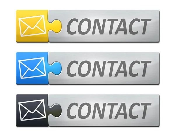 Linked banner contact — Stock Photo, Image