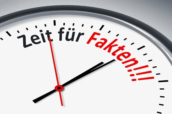 Uhr mit tekst — Stockfoto