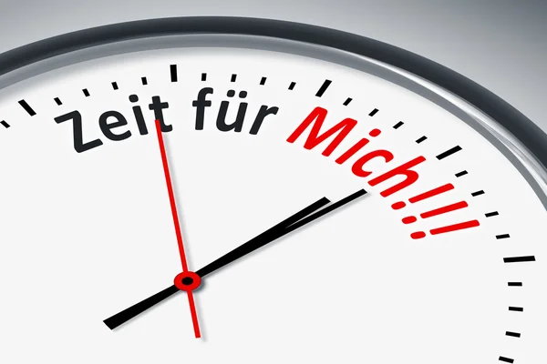 Uhr mit Text — Stockfoto