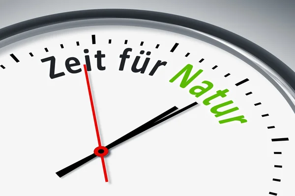 Uhr mit Text — Stock Photo, Image