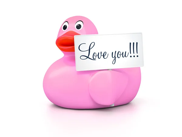 Rubber ducky hou van je — Stockfoto
