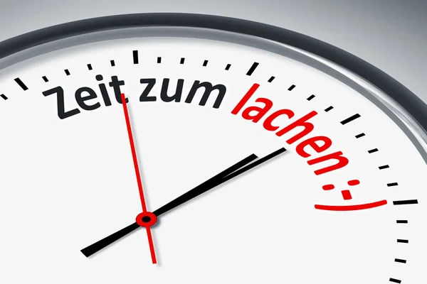 Uhr mit Text — Stockfoto