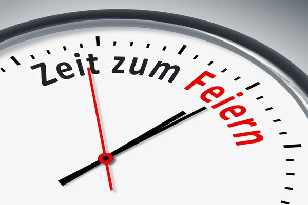 Uhr mit Text — Stockfoto