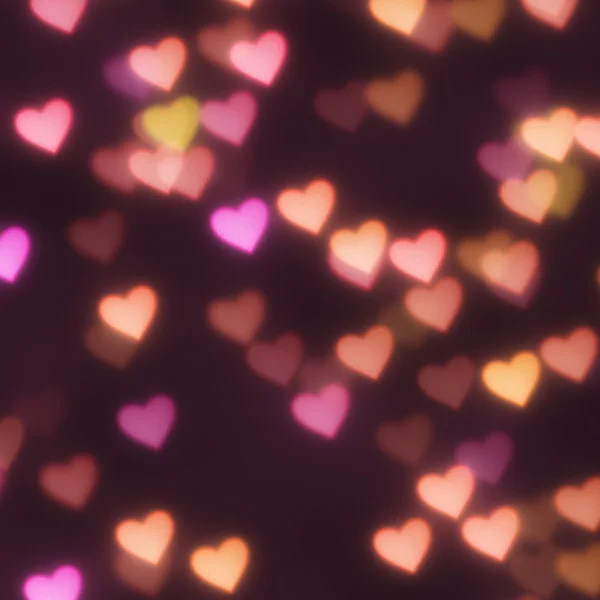 Hearts Bokeh Contexte — Photo