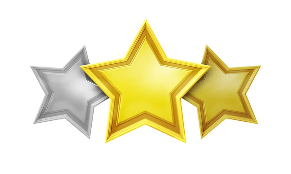Three star rating service — Stock Photo, Image