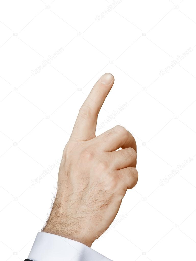 pointing male hand