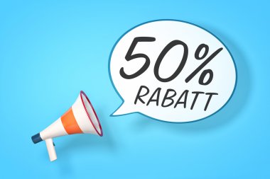 bir konuşma balonu ile megafon