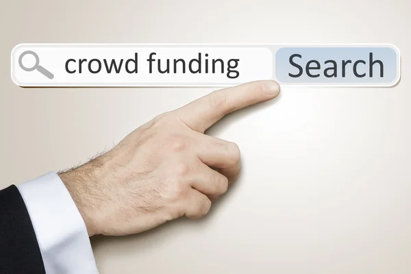 Pesquisa na web financiamento multidão — Fotografia de Stock