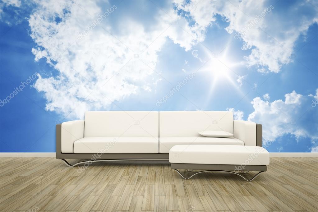 photo wall mural sofa floor