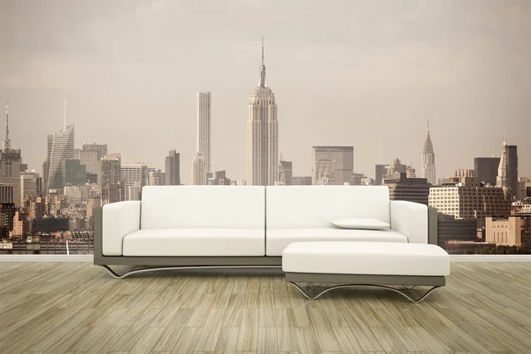 Photo wall mural sofa floor — Stock Photo, Image