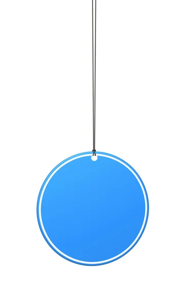 Blue rounded tag — Stock Photo, Image