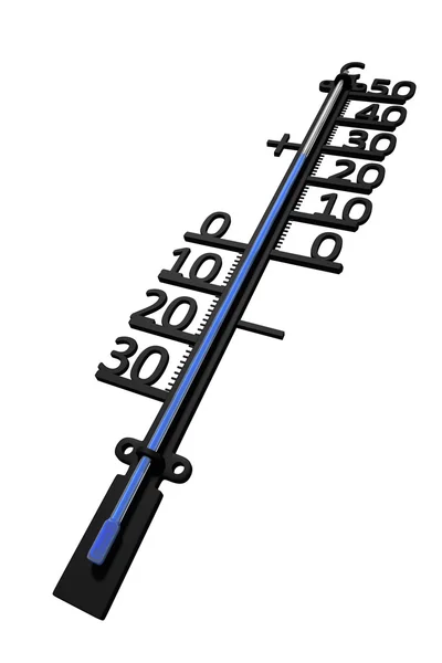 Einfaches Thermometer mit schwarzer Skala — Stockfoto