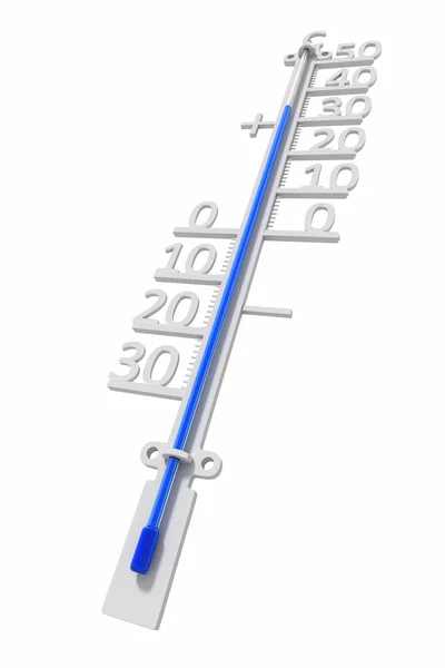 Einfaches Thermometer mit blauer Skala — Stockfoto