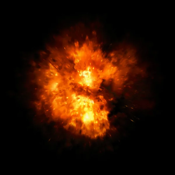 Explosão de fogo pitoresca — Fotografia de Stock