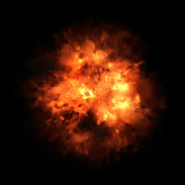 Pintoresca explosión de fuego — Foto de Stock