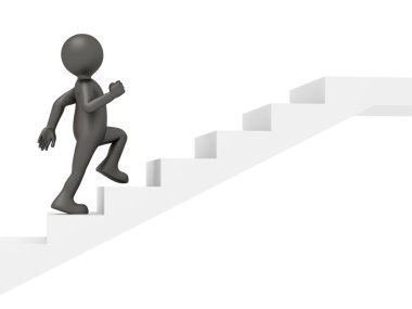 Basit zenci merdiven çıkma