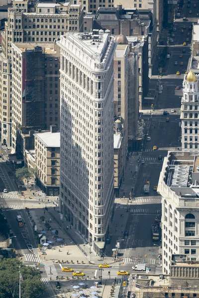 Vista aérea del edificio de hierro plano — Foto de Stock