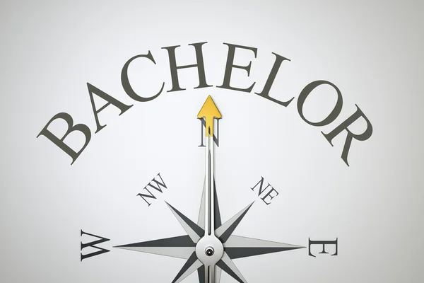 Kompass mit Wort Bachelor — Stockfoto