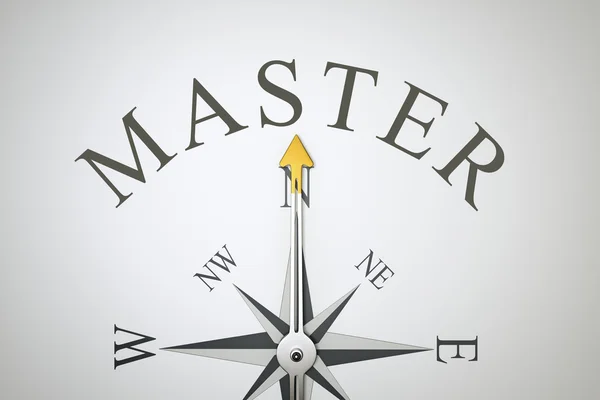 Compass with word master — Stock Photo, Image