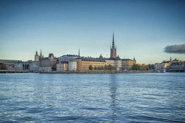 Hafen in Stockholm mit Booten — Stockfoto