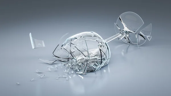 Broken wine glass — Stock Photo, Image