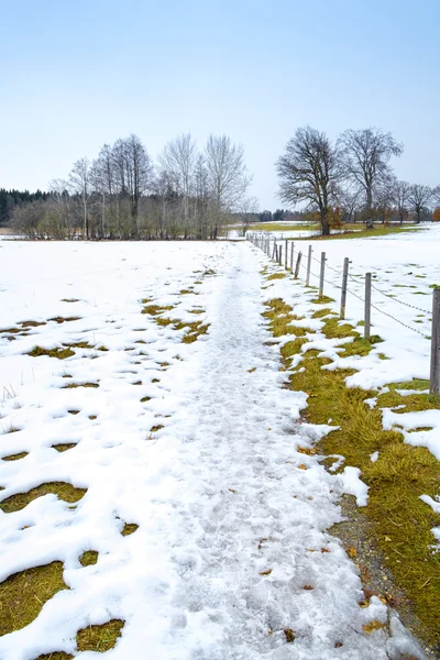 Cenário de inverno Osterseen — Fotografia de Stock