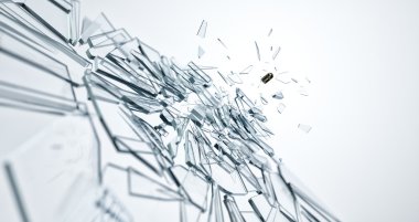 glass damaged by bullet clipart