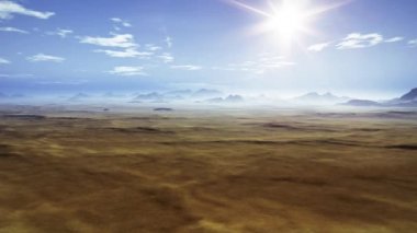 Günbatımı yukarıda pitoresk Kum Çölü