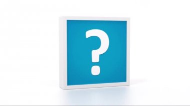 Soru işareti dikdörtgen büyükçe işareti