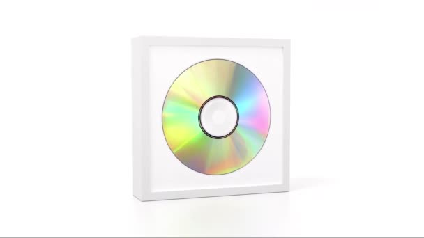 Cd rom 长方形相当大标志 — 图库视频影像