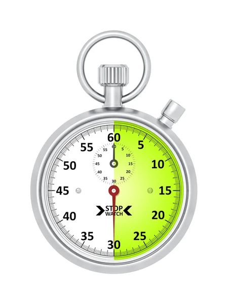 Típico cronómetro con zona verde — Foto de Stock