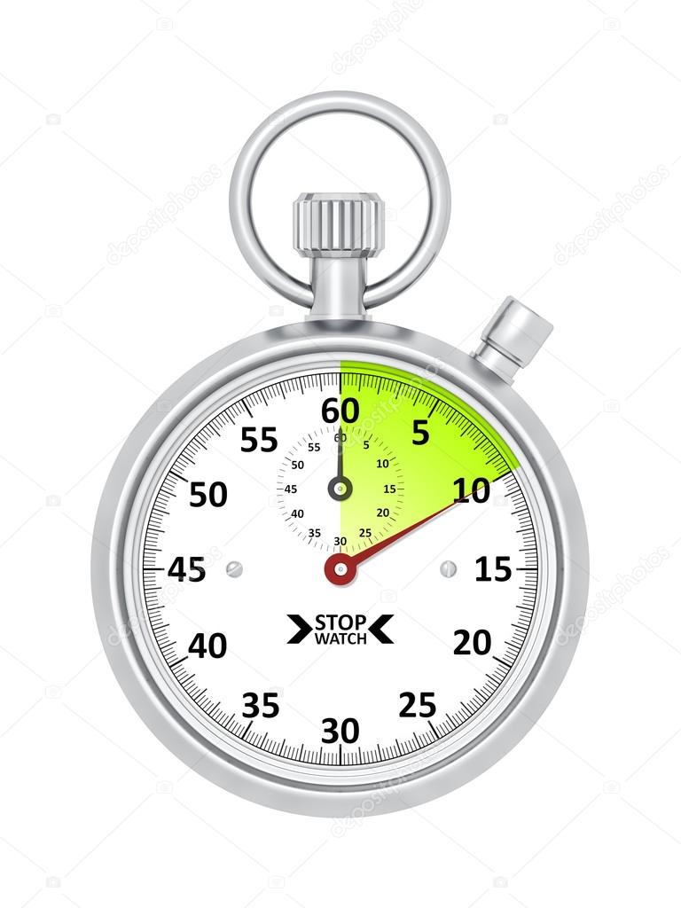 Typical stopwatch with green area