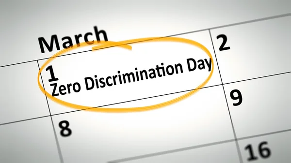 Dzień zero dyskryminacji — Zdjęcie stockowe