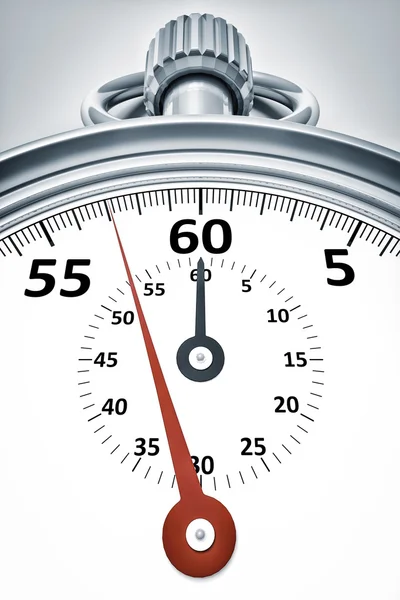 Cronómetro con puntero rojo — Foto de Stock