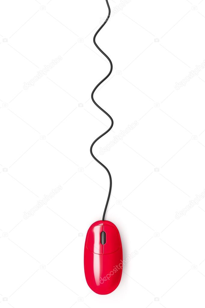 red computer mouse