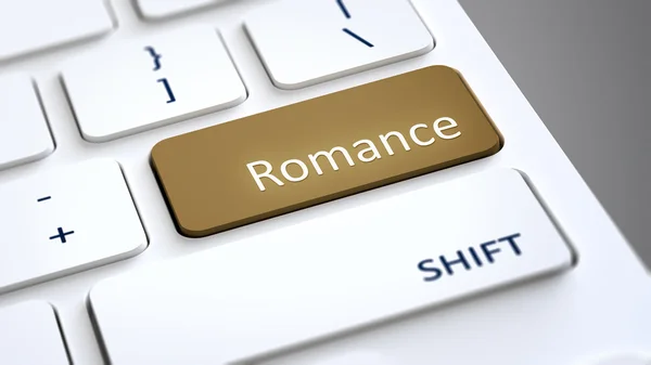 Ordenador teclado romance — Foto de Stock