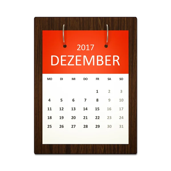 Планирование календаря на немецком языке 2017 — стоковое фото