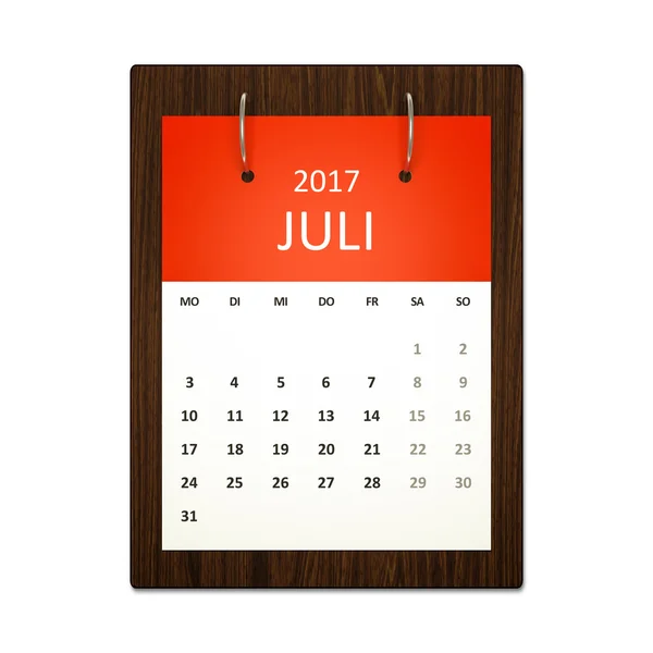 Calendar Planning German 2017 — Stock Photo, Image